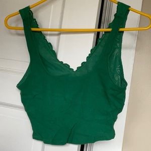 Green aerie cropped tank/bralette